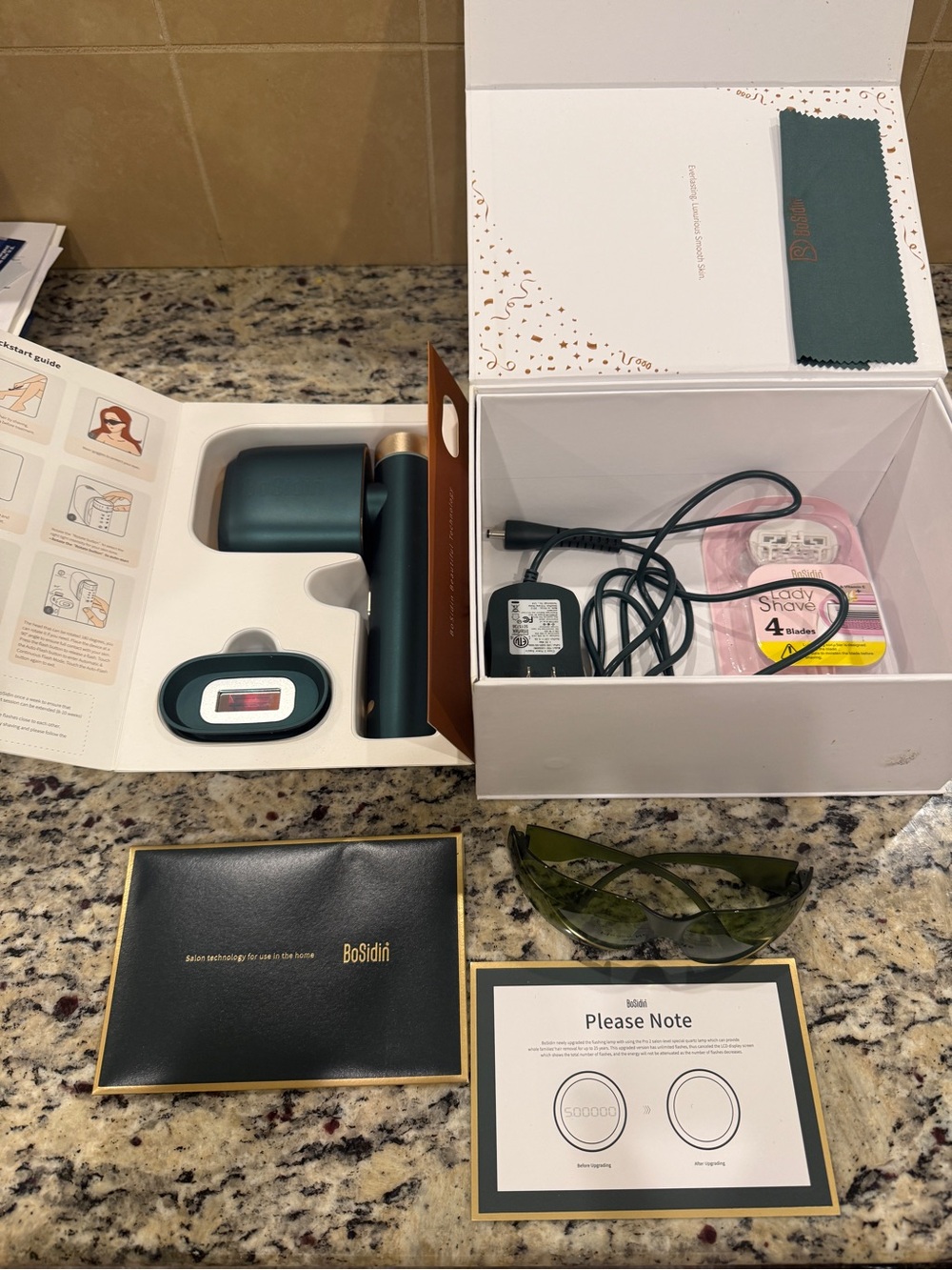 BoSidin D-1178 IPL Laser Hair Removal Device Complete Set